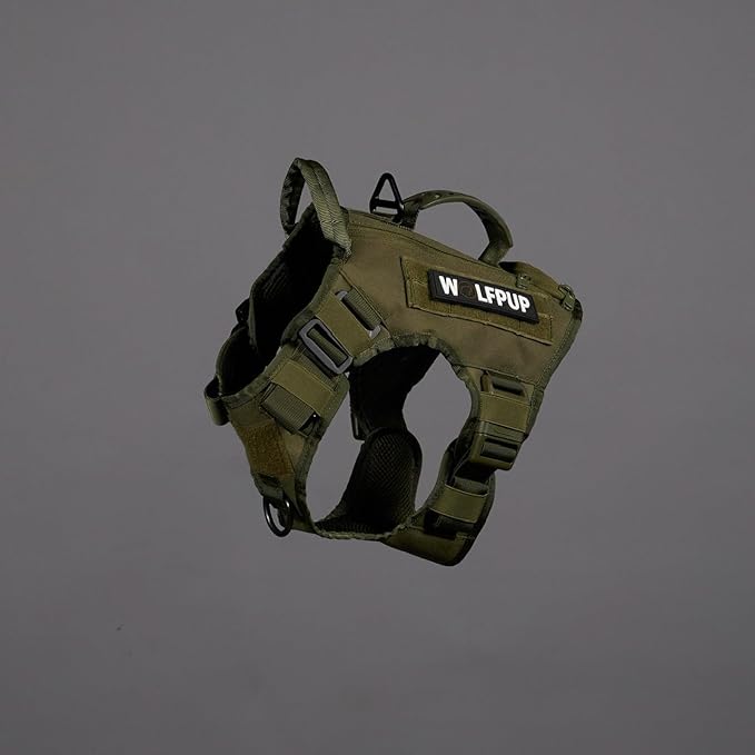 Tactical Dog Vest Harness (OD Green, Medium)