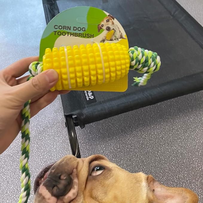 Dog Chew Toys for Aggressive Chewers, Indestructible Tough Durable Squeaky Interactive Dog Toys, Puppy Teeth Chew Corn Stick Toy for Small Meduium Large Breed