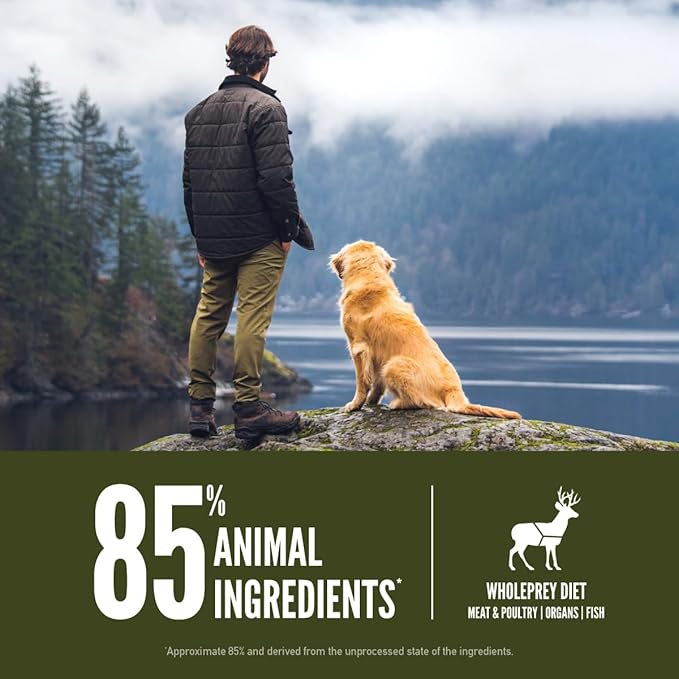 ORIJEN Grain Free Poultry Free High Protein Dry Dog Food Tundra Recipe 4.5lb Bag