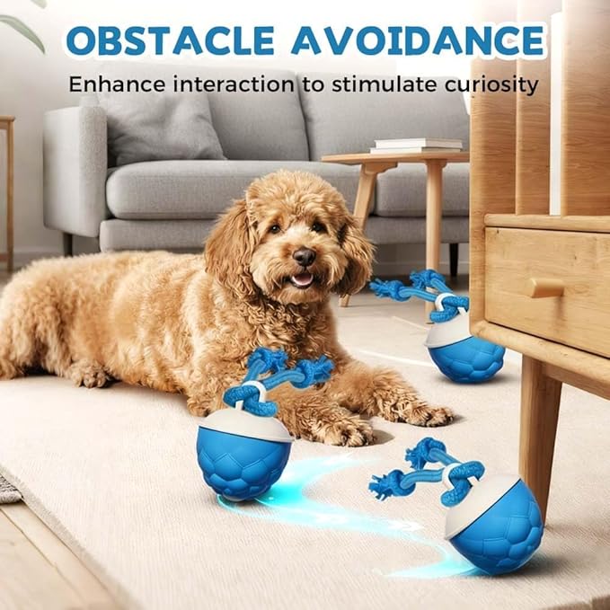 Interactive Dog Toys Motion Activated Automatic Rolling Ball Toys for Small/Medium/Large Dogs Balls for Boredom to Keep Them Busy with USB Rechargeable(Blue)