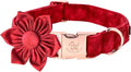 Elegant little tail Christmas Dog Collar, Female or Male Dog Collar Flower, Pet Collar Adjustable Dog Collars with Flower for Small Medium Large Dogs