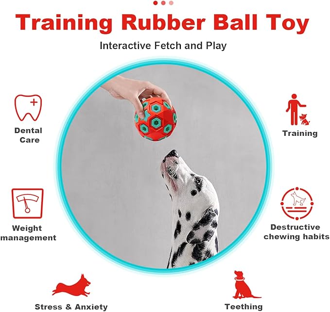 Dog Toy Durable Rubber Star for Gentle Chewers Promotes Toy Double Layer Structure Food Dispenser for Dogs Playing Chasing Chewing