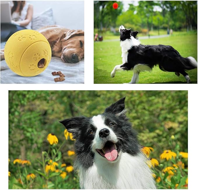 5 Different Functions Interactive Dog Toys, Puzzle Toys, Dog Balls for Medium Large Dogs, Dog Squeaky Balls, Food Treat Dispensing Toys