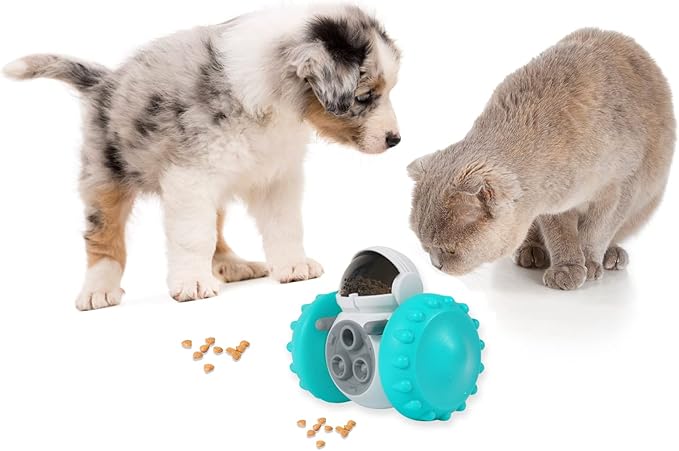 Dog Treat Puzzle Toys, Interactive Treat Food Dispenser, Slow Feeder Toys for Smart Small Medium Dogs to Keep Them Busy, Perfect Alternative to Slow Feeder Dog Bowls to Improves Pets Digestion