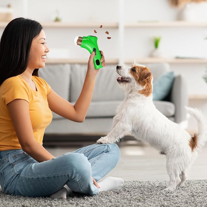 Toys Puppy Treat for Dispenser Dispensing Auto Food Dog Catapult Interactive Launcher Pets Feeder Snack Toy Green Cat Lightweight Snacks Dogs Training Pet Ball Thrower