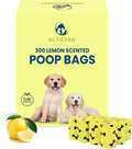 Compostable Dog Poop Bags - 300 Count Lemon Scented, Extra Thick & Leak-Proof Corn Starch Blend - Eco-Friendly Biodegradable Pet Waste Bags for Dogs and Puppies