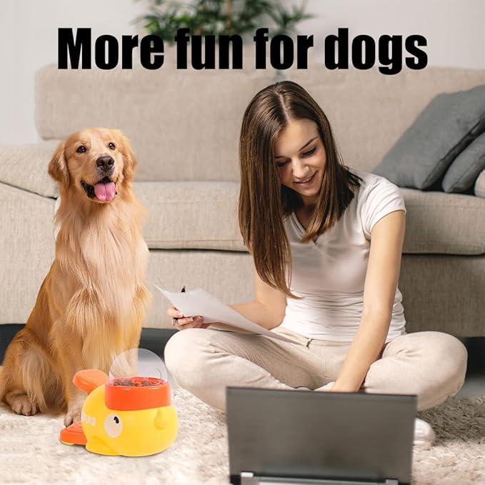 Duck Treat Dispenser, 2 in 1 Dog Food Dispenser Toy & Slow Feeder, Dog Puzzle Feeder, for IQ Training & Mental Enrichment, Durable and Safe for Small & Medium Dogs (2PCS)