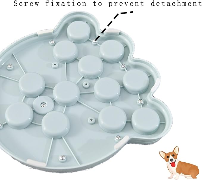Interactive Dog Puzzle Toys, Dogs Puzzle Feeder Toys for IQ Training, Puppy Puzzle Toys, Mentally Stimulating Treat Dispenser for Training Small, Medium & Large Dogs(Paw), Blue