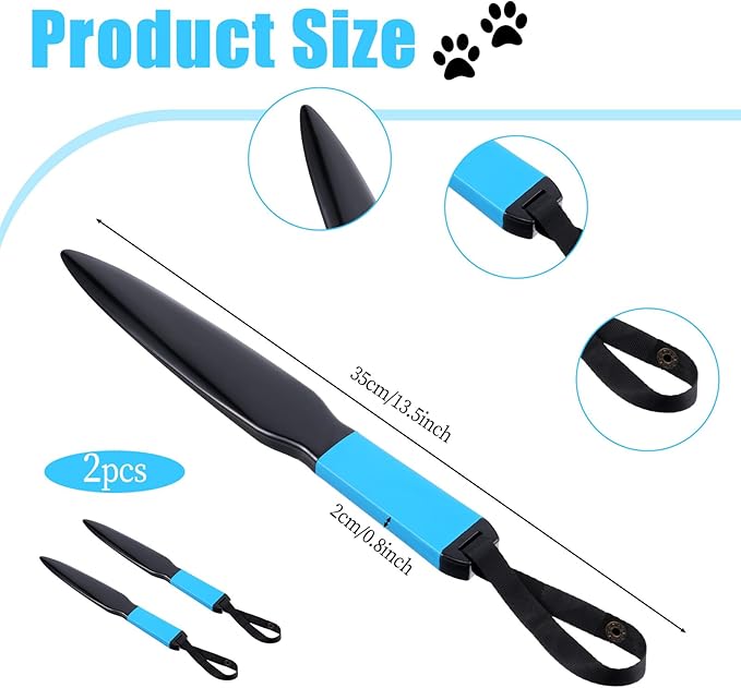 2 Pcs Dog Break Stick Dog Sticks Nylon Dog Chew Sticks Pet Mouth Training Stick Toys for German Shepherd Strong Medium Large Dogs, Blue
