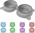 Dog Bowls Pet Collapsible Slow Feeder Outdoor, Dog Travel Bowls Portable Foldable Cat Water Dish Bowl for Pets Walking Parking Camping (Gray(Two Bowl Slow Feeder))
