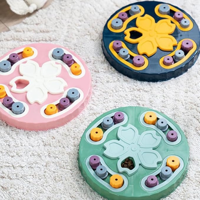 Dog Interactive Puzzle Slow Feeder Toy – Fun & Engaging Food Dispenser for Mental Stimulation, Slow Eating, and Boredom Relief – Durable, Non-Slip, for Small & Large Dogs (Green)