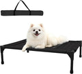 Pet Bed, Raised Pet Cot for Medium and Large Dogs, Cooling Breathable Mesh, Durable Sturdy Frame, Washable Cover, Portable and Easy to Assemble Indoor/Outdoor Pet Bed, Black, S