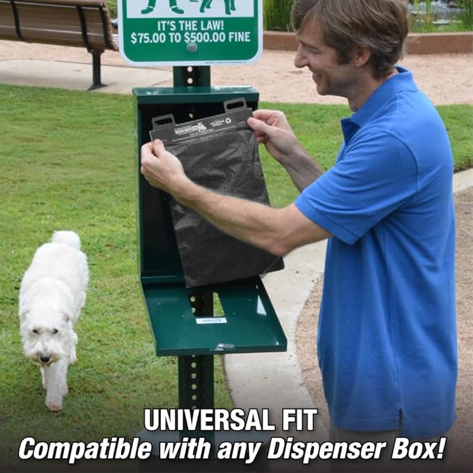 2000 Dog Poop Header Bags - Extra Strong, Leak-Proof, Easy Pull - Partially Made with Recycled Materials - Bulk Packs for Parks, HOAs, Apartments