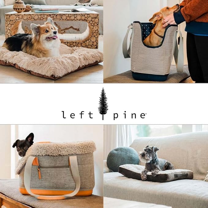 Gusseted Essential Dog Mat, Plush Pet Bed - Deluxe Sleeping Mat for Large or Multiple Dogs - Fluffy, Recycled Fiber Filling, Machine Washable, Fits in Crate (Shaggy Tan, Large)