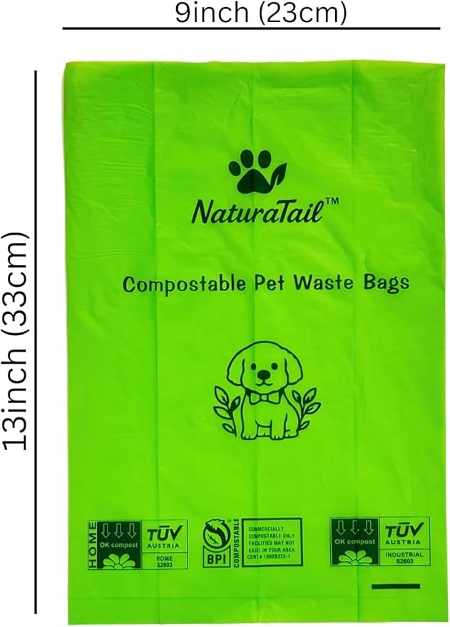 Extra-thick Compostable Dog Waste Bags - Leakproof, Durable & Eco-friendly (200 Bags)