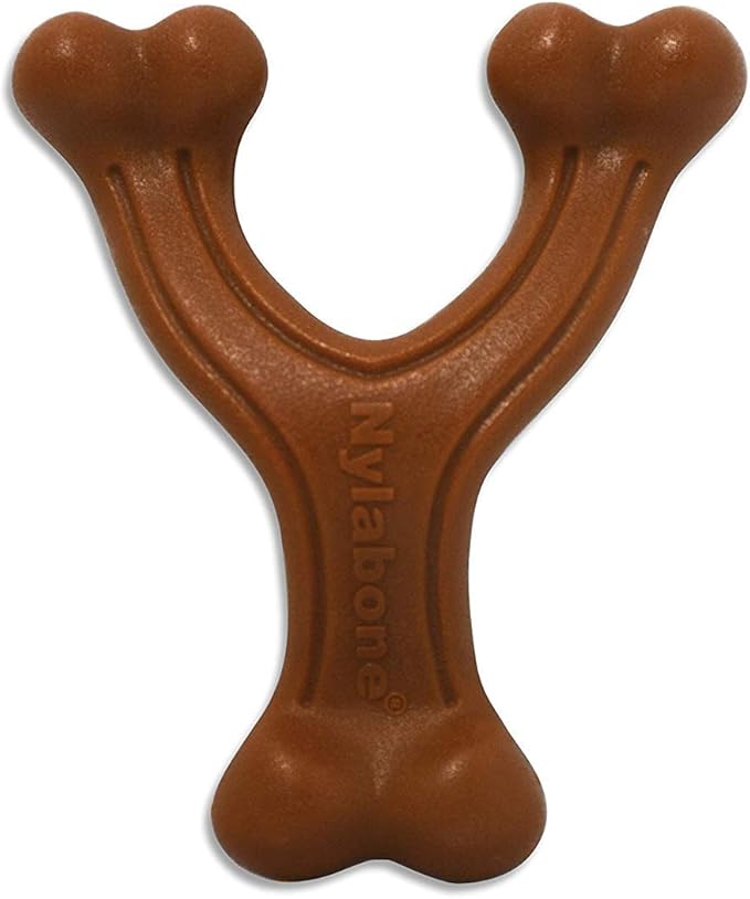 Nylabone 3 Pack of Power Chew Wishbone Chew Dog Toys, Giant, Bison Flavor