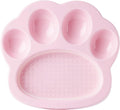 PetDreamHouse PAW 2-in-1 Mini Slow Feeder Dish & Lick Pad for Small Dogs & Cats, Paw-Shaped Slow Feeding Dish with an Interchangeable PAW Lick Pad.