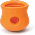 WEST PAW Zogoflex Toppl Interactive Treat Dispensing Puzzle Dog Toy for Mental Stimulation & Enrichment-Holds Kibble & Treats-Lickable, Freezable & Dishwasher Safe-Made in USA-Small-Tangerine