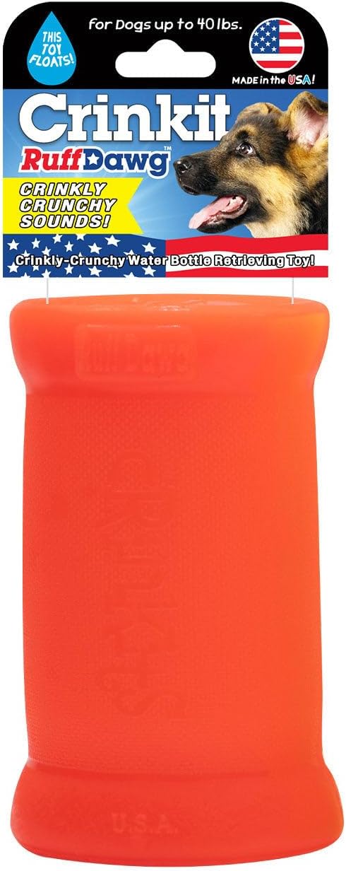 Ruff Dawg Crinkit – Noise-Making Dog Toy – Crinkly, Crunchy Water Bottle Toy for Aggressive Chewers – Fun & Safe Play for Dogs – High-Visibility Neon Colors
