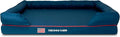 The Dog’s Bed Replacement Outer Cover, Oxford Fabric, Blue with Red Trim & USA Flag, XXL