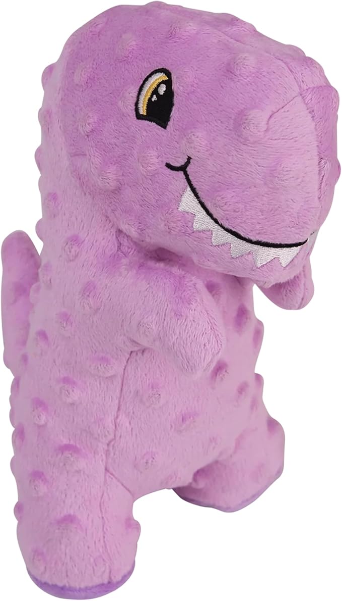 Snugarooz Toby The T-Rex Plush Dog Toy with Repair Patch - Soft & Durable Chew Toy - Perfect for Small to Medium Dogs - Fun for Playtime & Cuddling