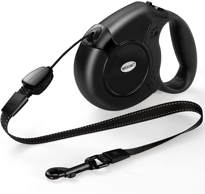Retractable Dog Leash, 26 Ft Heavy Duty Pet Walking Leash for Small Medium Large Dogs up to 99lbs, Anti-Slip Handle, 360 ° No Tangle, Nylon Tape, One-Handed Brake