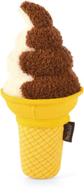 P.L.A.Y. Dog Toys - Junk Food Themed Durable Squeaker Chew Toy, Great for Puppies & All Dog Breeds & Sizes - Machine Washable (Soft Serve Ice Cream)