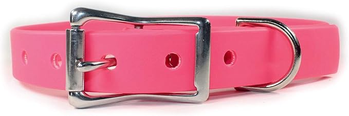 Waterproof Dog Collar (Large: 18"-22", Pink)