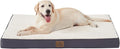 Bedfolks Orthopedic Dog Bed for Extra Large Dogs - Egg Foam Dog Crate Bed with Removable Waterproof Cover, Pet Bed Mat Suitable for Dogs and Pets Up to 100 lbs (44 x 32 x 3.5 inches, Grey)