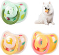 3pcs Dog Pacifiers, Silicone Puppy Kitten Calming Pacifier Cute Dog Pacifier Chew Toy Pacifier Dog Toy for Small Dogs Cats (3 Colors)