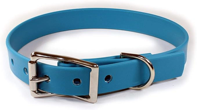 Waterproof Dog Collar (Medium: 14"-18", Blue