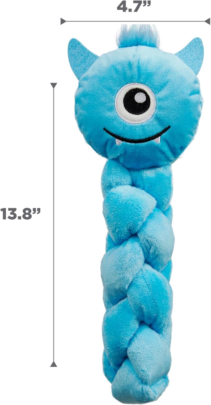 Outward Hound by Nina Ottosson Twistiez Interactive Plush Dog Treat Puzzle, Monster, Blue