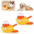 Dog Interactive Treat Dispenser, 2026 New Yellow Duck Cat Treat Dispenser, Interactive Dog Food Dispenser with Button, Dog Food Slow Treat Feeding Dispenser for Small & Large Cats Dogs (1)