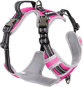 DogTraxs - Step-in Dog Harness - for Extra Large Dogs - Soft Padding & Reflective Trim - Adjustable No Pull Through Design - Control Handle - Top & Front Clip Durable - Pink