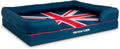 The Dog’s Bed Replacement Outer Cover, Oxford Fabric, Blue with Red Trim & UK Center Flag, XL