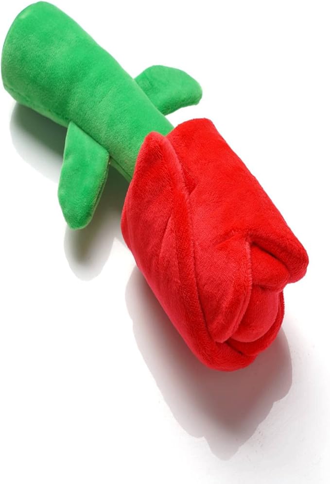 Rose Dog Toys for Puzzle, Dog Birthday Toy Enrichment Squeaky Crinkle Treat Dispensing Toy for Small Medium Breed Puppy