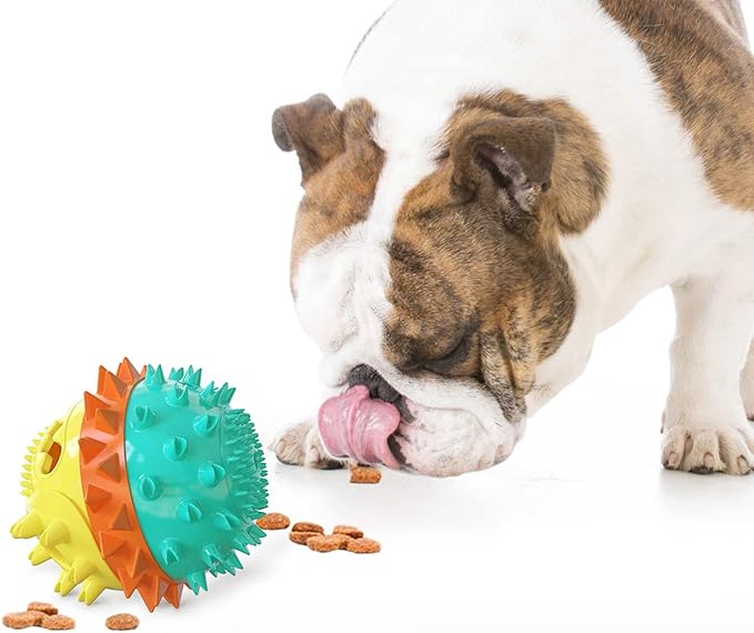 Carllg Dog Toys for Aggressive Chewers, Treat Dispensing Dog Toys, Durable Puzzle Balls Puppy Chew Toys for Teething, Dog Enrichment Toys for Medium and Large Breed