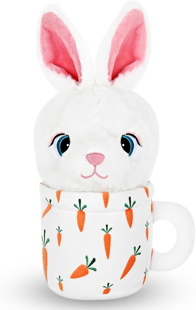 Christmas Dog Toys with Squeaker for Large Breed Interactive Dog Chew Toys for Puppies Small and Large Dogs Rabbit Squeaky Dog Training and Reduce Boredom (Cup Rabbit