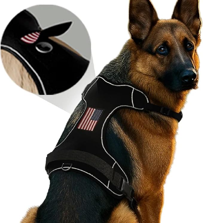 PawPatch Track Dog Harness, Large – No Pull Adjustable Fit Pet Vest, Breathable Soft Padded with 2 Leash Clips, Reflective, Easy On/Off Design with Control Handle for Walking, Training, Hiking
