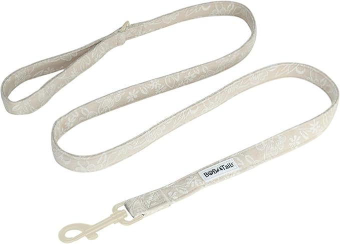 5 FT Stylish Dog Leash, Soft Dog Leashes with Comfortable Padded Handle, Metal Carabiner Clip, Strong No Pull Pet Leash for Small Medium Dogs for Walking, Shopping and Running