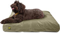 K9 Ballistics Tough Rectangle Pillow Dog Bed - Removable Cover, Washable, Durable & Water Resistant Dog Bed - Large, Sage Green