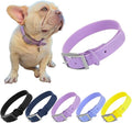 Waterproof Dog Collar, Soft Comfortable Pet Collars, Adjustable Odor Proof Heavy Duty Dog Collars Easy to Clean for Large, Medium Small Dogs by Bee N Buu (Purple, Large (length15.5-19.5", Width 1"))
