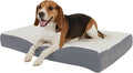 PETMAKER Orthopedic Pet Bed – 2-Layer Memory Foam Dog Bed with Removable Sherpa Cover – Comes with Additional Mattress Replacement Cover (Gray)