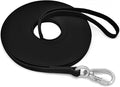 ZALER Long Dog Leash Waterproof Training Leashes 50ft 30ft 20ft 15ft 10ft 6ft, Odor Proof Recall Long Line Lead with Aviation Aluminum Carabiner Clip for Small, Medium, Large Dogs (15FT, Black)