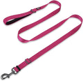 Hyhug Nylon Adjustable 4-6ft Dog Leash with Soft Neoprene Padded Handle, Durable Heavy Duty Leash with Easy-to-Use Bolt Snap, Ideal for Jogging Outdoor