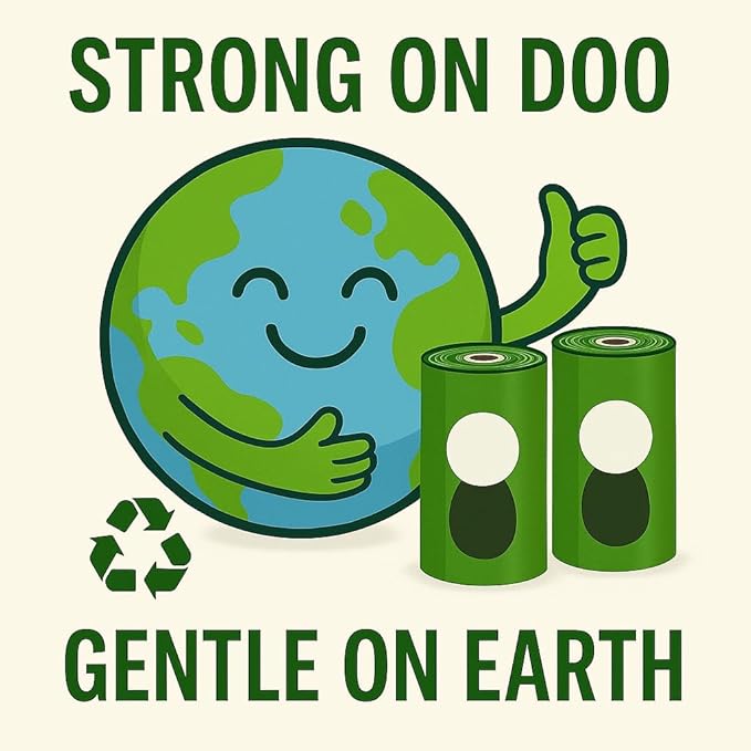 Eco-Friendly Biodegradable Dog Poop Bags Lavender Scented with Dispenser and Leash Clip, 270 Bags in 18 Rolls, Extra Thick, Durable, Recyclable