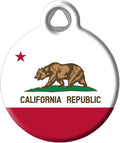 Dog Tag Art California Flag - Custom Pet ID Tag for Dogs and Cats SMALL SIZE