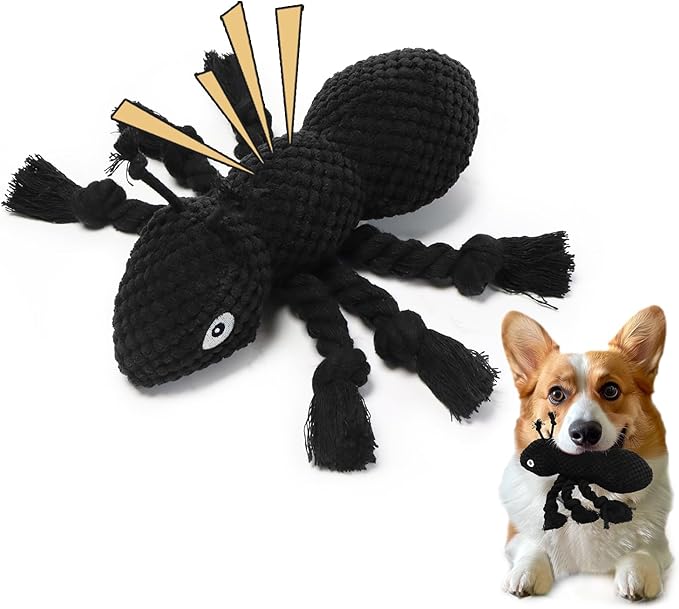 ant Plush Dog Toys Which Puppy Stuffing and Ant Scream，Boring Interactive for Separation Anxiety Suitable for Small and Medium Dogs to Chew and Play