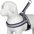 Blueberry Pet 4 Colors Soft & Comfy 3M Reflective Jacquard Padded Dog Harness, Chest Girth 30" - 38.5", Purple Grey, Large, Adjustable Harnesses for Dogs