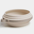 Cleverpup Nomad Large Collapsible Travel Dog Bowl - 4 Cup BPA-Free Silicone for Medium & Large Dogs, Portable, Food & Water, Dishwasher Safe - Sand